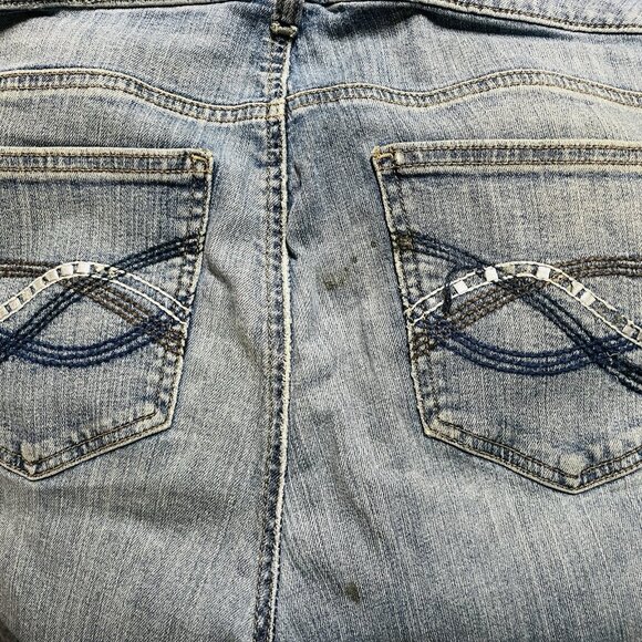 Tommy Hilfiger Flare Studded Medium Faded Stretch Jeans Plus Size 20R - Picture 3 of 4